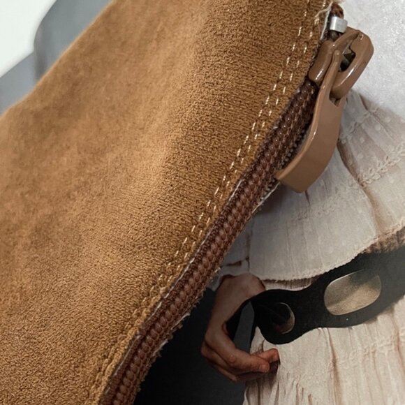 LATTELIER Brown Suede Leather Booties/Pointed Toe/Unique Heel: NWOB! Size 39 - Picture 7 of 10